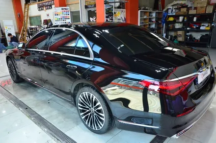 대전카스킨 + 오렌지카케어 + 오렌지카스킨 + 전체랩핑 + 벤츠S580+Mercedes-Benz S580+듀오톤+3m 1080-G120 Gloss White Aluminum / 대전 유성구 원신흥동
