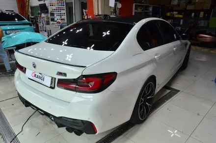 대전카스킨 + 오렌지카스킨 + 전체 랩핑 + BMW + M5 + AXfilm XXL006 (Liquid Metal Midnight Blue) / 대전 유성구 원신흥동