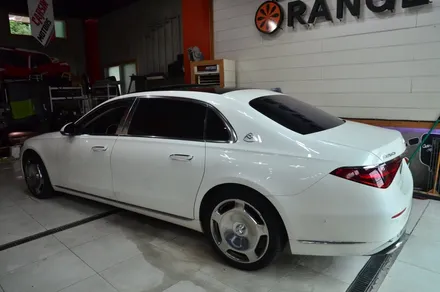 대전카스킨 + 오렌지카스킨 + 듀오톤 + Mercedes-Benz S580 + 마이바흐 + BB WRAP RF002(PET Piano Black) 피아노 블랙 / 대전 유성구 원신흥동
