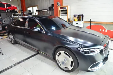 대전 카스킨 + 오렌지 카스킨 + 마이바흐 + S 580 + 전체 랩핑 및 듀오톤 랩핑 + AX Santorini Black , AX Metallic Champagne Gold / 대전 유성구 원신흥동