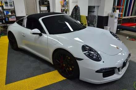 대전 카스킨 + 오렌지 카스킨 + 포르쉐 911+ 타르가 4GTS + 전체랩핑 + AX Film SANTORINI BLACK LR699 / 대전 유성구 원신흥동