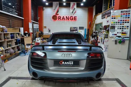 대전카스킨 + 오렌지카스킨 + 전체랩핑 + 전체PPF + AUDI + R8 GT 스파이더 + MIAMI BlLUE + 마이에미블루 + AX Film + 고광택 / 대전 유성구 원신흥동