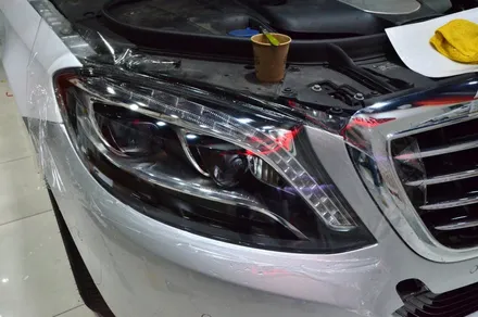 대전 카스킨+오렌지 카스킨+전체랩핑+벤츠 s350d 4matic+글로스 화이트 골드 스파클+gloss white gold sparkle / 대전 유성구 원신흥동