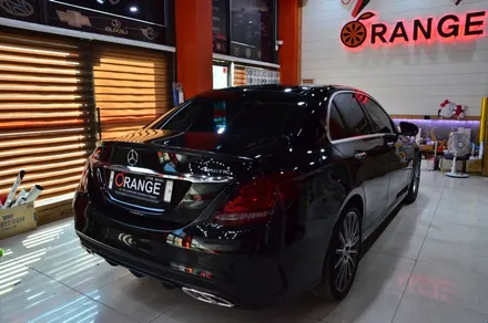 대전 카스킨+오렌지 카스킨+벤츠 C250d 4matic+Gloss Dragon Fire Red+글로스 드래곤 파이어레드+전체랩핑 / 대전 유성구 원신흥동