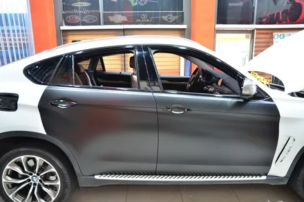 오렌지 카스킨+대전 카스킨+BMW X6+전체 스킨+3M-S12 Satin Black+사틴블랙 / 대전 유성구 원신흥동