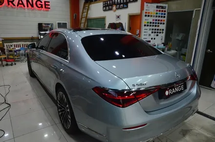 대전카스킨 + 오렌지카케어 + 오렌지카스킨 + 전체랩핑 + 벤츠S580 + Mercedes-Benz S580 +3M + Gloss White + 글로스화이트 / 대전 유성구 원신흥동