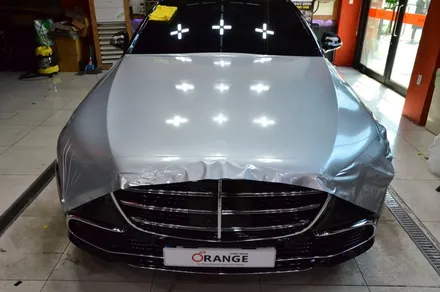 대전카스킨 + 오렌지카케어 + 오렌지카스킨 + 전체랩핑 + 벤츠S580+Mercedes-Benz S580+듀오톤+3m 1080-G120 Gloss White Aluminum / 대전 유성구 원신흥동