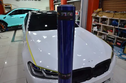 대전카스킨 + 오렌지카스킨 + 전체 랩핑 + BMW + M5 + AXfilm XXL006 (Liquid Metal Midnight Blue) / 대전 유성구 원신흥동