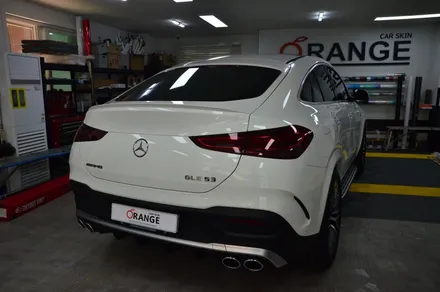 대전 카스킨 + 오렌지 카스킨 + 벤츠 + GLE 53 AMG 쿠페 + 전체랩핑, 부분 카본PPF,크롬죽이기 + TINYBOT Gloss White / 대전 유성구 원신흥동