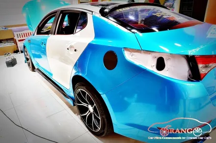 대전카스킨 + 오렌지카스킨 + 전체랩핑 + 기아자동차 + K5 + 3M + Gloss Atlantis Blue + 글로스 아틀란티스 블루 / 대전 유성구 원신흥동