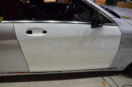 대전카스킨+오렌지 카스킨+ 전체랩핑+ BENZ S 320d 4 MATIC+Gloss White Gold Sparkle / 대전 유성구 원신흥동