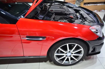 대전 카스킨+오렌지 카스킨+벤츠 SLK AMG+전체랩핑+3M Gloss Dragon Fire Red+드래곤 파이어 레드 / 대전 유성구 원신흥동
