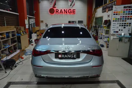 대전카스킨 + 오렌지카케어 + 오렌지카스킨 + 전체랩핑 + 벤츠S580 + Mercedes-Benz S580 +3M + Gloss White + 글로스화이트 / 대전 유성구 원신흥동