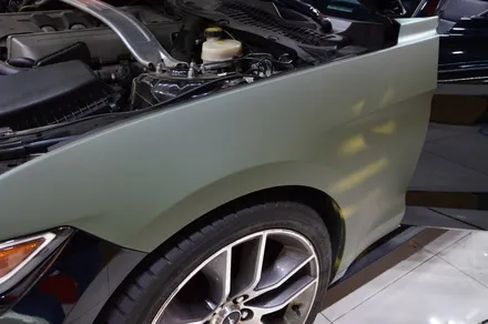 대전카스킨+ 오렌지카스킨+ 대전랩핑+ Ford Mustang GT Convertible + 머스탱 GT 컨버터블 + 3M-2080-M26 Matte Military Green / 대전 유성구 원신흥동