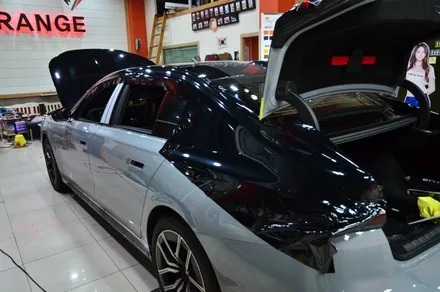 대전카스킨 + 오렌지카스킨 + 대전랩핑 + 세종랩핑 + 전체랩핑 + BMW + BMW 740D + 듀오톤 + styx - Pianm Black + 고광택 / 대전 유성구 원신흥동