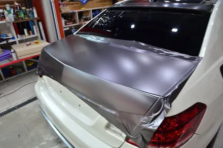 대전카스킨 + 오렌지카스킨 + 전체랩핑 + 벤츠 + E63 AMG  + AX FILM XA2686 (ULTRA-MATTE DARK GRAY) / 대전 유성구 원신흥동