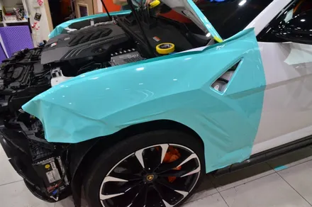 대전카스킨 + 오렌지카스킨 + 전체랩핑 + 람보르기니 + 우루스 + BB WRAP-RF019(PET Tiffany Blue) +티파니 블루 / 대전 유성구 원신흥동