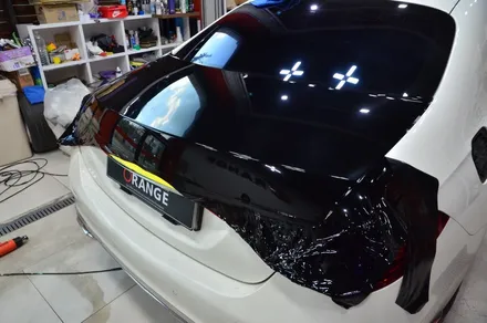 대전카스킨 + 오렌지카스킨 + 듀오톤 + Mercedes-Benz S580 + 마이바흐 + BB WRAP RF002(PET Piano Black) 피아노 블랙 / 대전 유성구 원신흥동