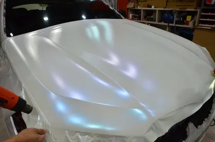 대전카스킨 + 오렌지카스킨 + 전체랩핑 + BMW + X6 + AX Film AM8016 (Matte Diamond White Blue) / 대전 유성구 원신흥동
