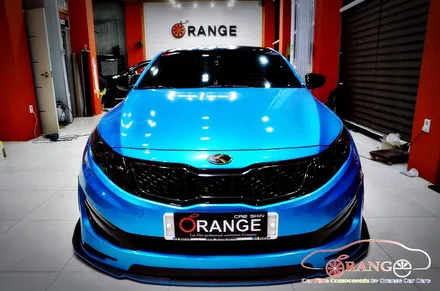 대전카스킨 + 오렌지카스킨 + 전체랩핑 + 기아자동차 + K5 + 3M + Gloss Atlantis Blue + 글로스 아틀란티스 블루 / 대전 유성구 원신흥동