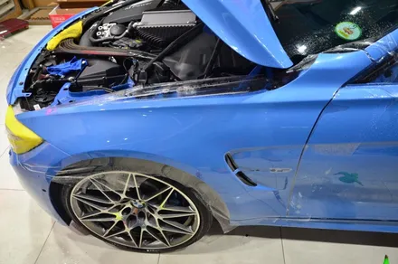 대전 카스킨+오렌지 카스킨+BMW M3+Gloss Storm Grey+재시공 전체랩핑 / 대전 유성구 원신흥동