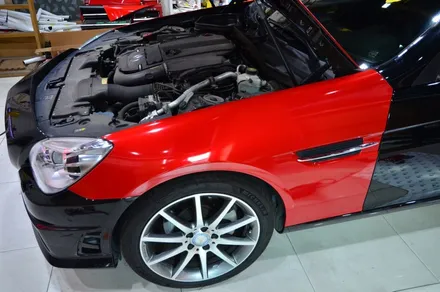 대전 카스킨+오렌지 카스킨+벤츠 SLK AMG+전체랩핑+3M Gloss Dragon Fire Red+드래곤 파이어 레드 / 대전 유성구 원신흥동