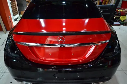대전 카스킨+오렌지 카스킨+벤츠 C250d 4matic+Gloss Dragon Fire Red+글로스 드래곤 파이어레드+전체랩핑 / 대전 유성구 원신흥동