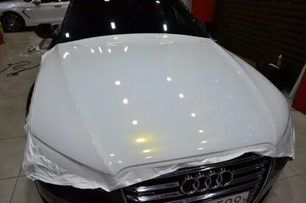 대전 카스킨+오렌지 카스킨+아우디A8L+전체랩핑+3M 1080 GP240 Gloss White Gold Sparkle+글로스 화이트 골드 스파클 / 대전 유성구 원신흥동