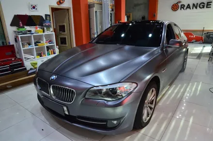 대전 카스킨+오렌지 카스킨+BMW 525d+전체랩핑+Satin Dark Grey+새틴 다크 그레이 / 대전 유성구 원신흥동