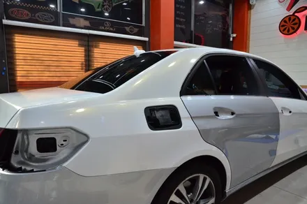 대전 카스킨+오렌지 카스킨+벤츠 E 200+전체랩핑+3M 2080-GP240 Gloss White Gold Sparkle+글로스 화이트 골드 스파클 / 대전 유성구 원신흥동