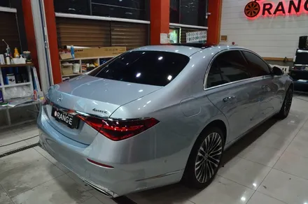 대전카스킨 + 오렌지카케어 + 오렌지카스킨 + 전체랩핑 + 벤츠S580 + Mercedes-Benz S580 +3M + Gloss White + 글로스화이트 / 대전 유성구 원신흥동