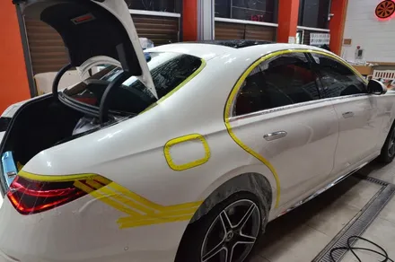 대전카스킨 + 오렌지카케어 + 오렌지카스킨 + 전체랩핑 + 전체PPF + Mercedes-Benz + S400d + KEEP GAURD PPF +벤츠S400d / 대전 유성구 원신흥동