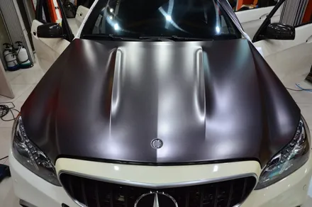 대전카스킨 + 오렌지카스킨 + 전체랩핑 + 벤츠 + E63 AMG  + AX FILM XA2686 (ULTRA-MATTE DARK GRAY) / 대전 유성구 원신흥동