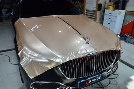 대전 카스킨 + 오렌지 카스킨 + 마이바흐 + S 580 + 전체 랩핑 및 듀오톤 랩핑 + AX Santorini Black , AX Metallic Champagne Gold / 대전 유성구 원신흥동