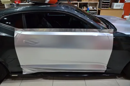 대전 카스킨 + 오렌지 카스킨 + 쉐보레 + 카마로 SS + 전체랩핑 + 에이버리 Satin Metallic Pure Silver UWF-208SM / 대전 유성구 원신흥동