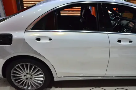 대전카스킨+오렌지 카스킨+ 전체랩핑+ BENZ S 320d 4 MATIC+Gloss White Gold Sparkle / 대전 유성구 원신흥동