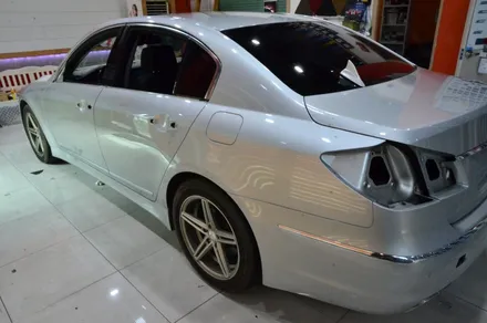 대전 카스킨+오렌지 카스킨+제네시스 BH330+Satin Pearl White+새틴 펄 화이트+전체랩핑 재시공 / 대전 유성구 원신흥동