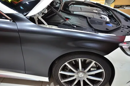 대전 카스킨+오렌지 카스킨+벤츠 AMG S63+전체랩핑+사틴블랙+Satin Black / 대전 유성구 원신흥동