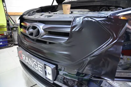 대전 카스킨+오렌지 카스킨+산타페 DM+부분랩핑+3M1080-S12 Satin Black+사틴블랙 / 대전 유성구 원신흥동
