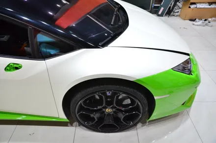 대전 카스킨+오렌지 카스킨+람보르기니 우라칸+전체랩핑+3M 2080 SP-10 Satin Pearl White+새틴 펄 화이트 / 대전 유성구 원신흥동