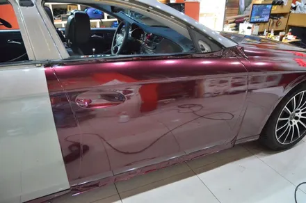 대전 카스킨 + 오렌지 카스킨 + 전체 랩핑 + Mercedes-Benz CLS550 + 벤츠 + CLS550 + 3M 2080 GP99 Gloss Black Rose / 대전 유성구 원신흥동