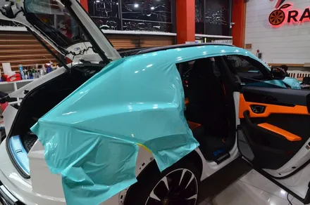 대전카스킨 + 오렌지카스킨 + 전체랩핑 + 람보르기니 + 우루스 + BB WRAP-RF019(PET Tiffany Blue) +티파니 블루 / 대전 유성구 원신흥동