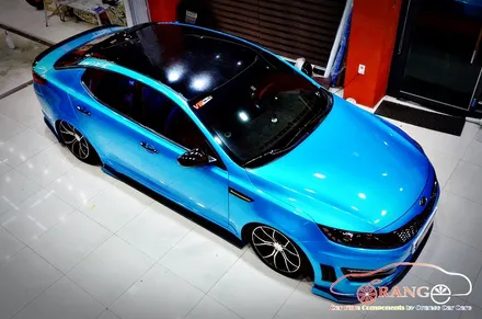 대전카스킨 + 오렌지카스킨 + 전체랩핑 + 기아자동차 + K5 + 3M + Gloss Atlantis Blue + 글로스 아틀란티스 블루 / 대전 유성구 원신흥동