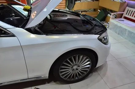 대전카스킨+오렌지 카스킨+ 전체랩핑+ BENZ S 320d 4 MATIC+Gloss White Gold Sparkle / 대전 유성구 원신흥동