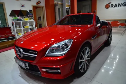 대전 카스킨+오렌지 카스킨+벤츠 SLK AMG+전체랩핑+3M Gloss Dragon Fire Red+드래곤 파이어 레드 / 대전 유성구 원신흥동