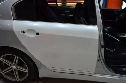 대전 카스킨+오렌지 카스킨+제네시스 BH330+Satin Pearl White+새틴 펄 화이트+전체랩핑 재시공 / 대전 유성구 원신흥동