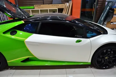 대전 카스킨+오렌지 카스킨+람보르기니 우라칸+전체랩핑+3M 2080 SP-10 Satin Pearl White+새틴 펄 화이트 / 대전 유성구 원신흥동