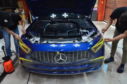 대전카스킨 + 오렌지카스킨 + 대전랩핑 + 세종랩핑 + 전체랩핑+ 전체PPF  + 벤츠 CLS 53 AMG + Mercedes-Benz + KEEP GAURD PPF +블랙PPF / 대전 유성구 원신흥동