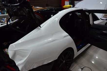 대전카스킨 + 오렌지카스킨 + 대전랩핑 + 세종랩핑 + 전체랩핑 + BMW 740LI + 3m.2080-G10 Gloss White / 대전 유성구 원신흥동