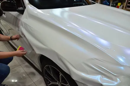 대전카스킨 + 오렌지카스킨 + 전체랩핑 + BMW + X6 + AX Film AM8016 (Matte Diamond White Blue) / 대전 유성구 원신흥동
